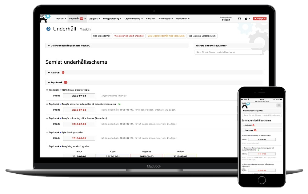 Mockup av Produktionsportal.se